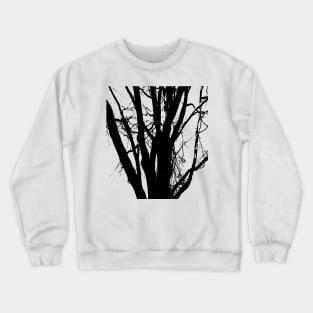 Tree, in black and white line drawing. Crewneck Sweatshirt